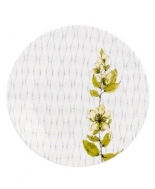 Artsy florals and funky dot designs collide on the eclectic and dreamy Watercolors Citrus dinner plates from Lenox Simply Fine. A sleek silhouette and sophisticated palette of gray, white and olive creates a fresh, modern look for casual meals. Qualifies for Rebate
