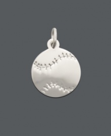 Knock it out of the park in this sporty style. Perfect for a boy or girl, this sterling silver baseball charm makes the perfect gift for your favorite athlete. Approximate drop: 3/4 inch. Knock it out of the park in this sporty style. Perfect for a boy or girl, this sterling silver baseball charm makes the perfect gift for your favorite athlete. Approximate drop: 3/4 inch.