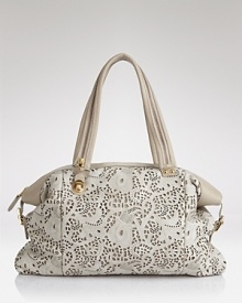 Be&D's laser-cut leather satchel is a luxe way to try the arts and crafts trend. With a detail-rich exterior, this carryall adds a homespun touch to those must-have flares. Be&D's laser-cut leather satchel is a luxe way to try the arts and crafts trend. With a detail-rich exterior, this carryall adds a homespun touch to those must-have flares.