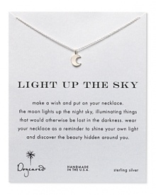 Check stellar statement-making off your list when you gift Dogeared's silver moon pendant. The silver chain lends celestial charm to your loved one's neckline.