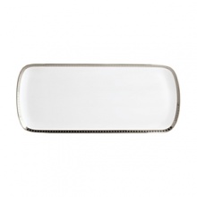 Beautiful, white Limoges porcelain with a dynamic platinum border, the geometric motif of the Athena collection creates a dimensional and graphic appearance. Also available with gold border. Beautiful, white Limoges porcelain with a dynamic platinum border, the geometric motif of the Athena collection creates a dimensional and graphic appearance. Also available with gold border.