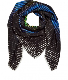 Bring a stylish accent to your look with this luxe silk scarf from Peter Pilotto - All-over multicolored stripe print, versatile length, frayed edges - Pair with an elevated jeans-and-tee ensemble and a leather jacket Bring a stylish accent to your look with this luxe silk scarf from Peter Pilotto - All-over multicolored stripe print, versatile length, frayed edges - Pair with an elevated jeans-and-tee ensemble and a leather jacket