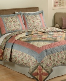 A cozy quilt in dreamy, muted tones transforms your bedroom in an instant. Coordinating shams finish the look with classic refinement. A cozy quilt in dreamy, muted tones transforms your bedroom in an instant. Coordinating shams finish the look with classic refinement.