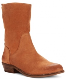 Clean lines and luxe fabrics make Lucky Brand's Tierra slouch booties an excellent choice.