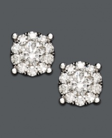 It's your time to shine. Stud earrings feature luminous, round-cut diamonds (2 ct. t.w.) in a polished, 14k white gold post setting. Approximate diameter: 5/8 inch. It's your time to shine. Stud earrings feature luminous, round-cut diamonds (2 ct. t.w.) in a polished, 14k white gold post setting. Approximate diameter: 5/8 inch.