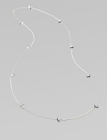 A delicate eye adorned piece with alternating chain links and pearl strands. Sterling silver Cultured freshwater pearls Length, about 40 Slip-on style Made in Italy A delicate eye adorned piece with alternating chain links and pearl strands. Sterling silver Cultured freshwater pearls Length, about 40 Slip-on style Made in Italy