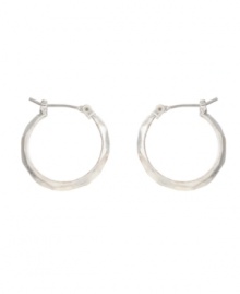 Chic hoops are essentials for your collection. Kenneth Cole New York earrings feature small-sized click hoops in silver tone mixed metal. Approximate diameter: 3/4 inch.