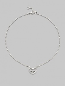 From the Love Britt Collection. Interlocking G heart pendant is front and center along a simple bead chain.Sterling silver Length, about 14 with 1 extender Width of pendant, about ¾ Lobster clasp closure Made in Italy From the Love Britt Collection. Interlocking G heart pendant is front and center along a simple bead chain.Sterling silver Length, about 14 with 1 extender Width of pendant, about ¾ Lobster clasp closure Made in Italy