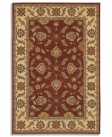 Covered in graceful floral imagery, this area rug will fill your room with color. The Sedona Henna rug is woven from New Zealand worsted wool that has been specially twisted and space-dyed to replicate the look of a hand-woven Peshawar rug. In deep red with a warm beige border, this magnificent piece creates an inviting space for gatherings in your home. Covered in graceful floral imagery, this area rug will fill your room with color. The Sedona Henna rug is woven from New Zealand worsted wool that has been specially twisted and space-dyed to replicate the look of a hand-woven Peshawar rug. In deep red with a warm beige border, this magnificent piece creates an inviting space for gatherings in your home.