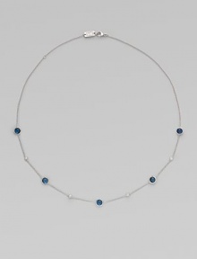 From the Silver Rain Collection. A simply chic style with rich London blue topaz and dazzling diamonds on a delicate sterling silver link chain. London blue topazDiamonds, .2 tcwSterling silverLength, about 18Lobster clasp closureImported From the Silver Rain Collection. A simply chic style with rich London blue topaz and dazzling diamonds on a delicate sterling silver link chain. London blue topazDiamonds, .2 tcwSterling silverLength, about 18Lobster clasp closureImported