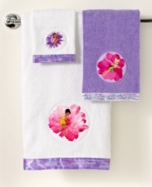 Just a little bit of pixie dust gives a magical look to your space. This Fairies Rosey washcloth from Disney is truly enchanting to little ones with pretty blooms and fanciful fairy friends. Just a little bit of pixie dust gives a magical look to your space. This Fairies Rosey washcloth from Disney is truly enchanting to little ones with pretty blooms and fanciful fairy friends.