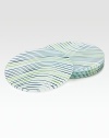Add a touch of color to your tabletop with these beautiful glass coasters featuring one of Diane's nature-inspired prints. Set of 4Glass4 diam.Hand washImported