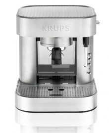 Italian flavor and depth in every cup. Treat yourself to the ease and excellence of this automatic espresso machine that features a full-body 18-bar stainless steel pump, 30-minute automatic stop and 3 functions for espresso, hot water and frothing. 2-year limited warranty. Model XP602050. Italian flavor and depth in every cup. Treat yourself to the ease and excellence of this automatic espresso machine that features a full-body 18-bar stainless steel pump, 30-minute automatic stop and 3 functions for espresso, hot water and frothing. 2-year limited warranty. Model XP602050.