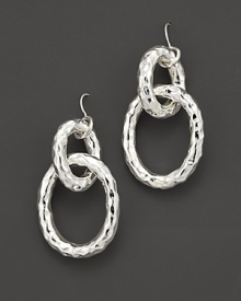 Sterling silver Glamazon® chain link hoop earrings. Designed by Ippolita. Sterling silver Glamazon® chain link hoop earrings. Designed by Ippolita.