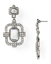 Bring a touch of vintage glamour to your look with these sparkling art deco drop earrings from Lydell NYC.