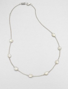 From the Scultura Collection. Smooth mother-of-pearl cabochons set in stering silver on a delicate link chain. Mother-of-pearlSterling silverLength, about 16Lobster clasp closureImported From the Scultura Collection. Smooth mother-of-pearl cabochons set in stering silver on a delicate link chain. Mother-of-pearlSterling silverLength, about 16Lobster clasp closureImported
