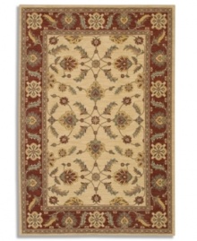 Covered in graceful floral imagery, this area rug will fill your room with color. The Sedona rug is woven from New Zealand worsted wool that has been specially twisted and space-dyed to replicate the look of a hand-woven Peshawar rug. In ivory with a deep red border, this magnificent piece creates an inviting space for gatherings in your home. Covered in graceful floral imagery, this area rug will fill your room with color. The Sedona rug is woven from New Zealand worsted wool that has been specially twisted and space-dyed to replicate the look of a hand-woven Peshawar rug. In ivory with a deep red border, this magnificent piece creates an inviting space for gatherings in your home.