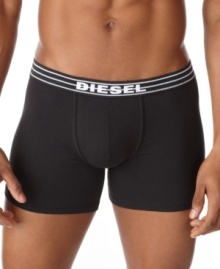 Great comfort and a snug fit aren't a stretch with these boxer briefs from Diesel. Great comfort and a snug fit aren't a stretch with these boxer briefs from Diesel.