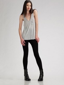 Cozy and soft, this favorite style charms with a mini patch pocket. Scoopneck About 27 from shoulder to hem Rayon; hand wash Imported Cozy and soft, this favorite style charms with a mini patch pocket. Scoopneck About 27 from shoulder to hem Rayon; hand wash Imported