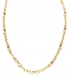 Layer up on luxurious links. Embrace the long necklace trend in Charter Club's chic gold tone mixed metal and white resin link strand. Necklace can be worn long or doubled. Approximate length: 36 inches.