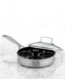 Your best bet for breakfast & beyond. Poached eggs are made quick & easy with this heavy-duty stainless steel sauté and handy triple-coated nonstick insert-just simmer water, add the insert, crack eggs & enjoy! A versatile addition for your busy kitchen, the sauté boasts a tri-ply construction with full aluminum core that evenly distributes and retains heat for cooking up a range of other recipes. 10-year warranty. Your best bet for breakfast & beyond. Poached eggs are made quick & easy with this heavy-duty stainless steel sauté and handy triple-coated nonstick insert-just simmer water, add the insert, crack eggs & enjoy! A versatile addition for your busy kitchen, the sauté boasts a tri-ply construction with full aluminum core that evenly distributes and retains heat for cooking up a range of other recipes. 10-year warranty.