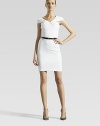 Heavy crepe stretch viscose jersey dress, with a detachable GG belt.Halter-style V necklineCap sleevesIncluded GG beltCrossed back straps98% viscose/2% elastaneDry cleanMade in Italy of imported fabric