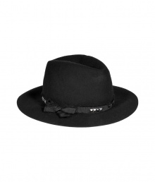 Finish your cool weather look on an impossibly chic note with Zadig & Voltaires black wool hat, detailed with a studded band for that understated rock-and-roll edge - Black grosgrain band with bow, pyramid studs - Team with leather jackets and chunky knitwear Finish your cool weather look on an impossibly chic note with Zadig & Voltaires black wool hat, detailed with a studded band for that understated rock-and-roll edge - Black grosgrain band with bow, pyramid studs - Team with leather jackets and chunky knitwear