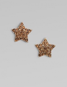 Dazzle in this charming star-shaped style. Argento plated brassGlass stonesSize, about ¼Bolt clutch backImported 