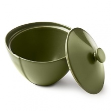 Borrowing from nature, this covered sugar bowl has a highly glossed surface and unusual contours, creating an interesting silhouette - a DVF signature - on the table. Borrowing from nature, this covered sugar bowl has a highly glossed surface and unusual contours, creating an interesting silhouette - a DVF signature - on the table.