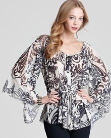 Quotation: Sweet Pea Top - Paisley Print Kimono Sleeve