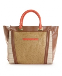 Luxurious textures and perfectly polished hardware give this Danielle Nicole bag crave-worthy appeal. A structured shape and tonal color palette finish off this stunning design. Luxurious textures and perfectly polished hardware give this Danielle Nicole bag crave-worthy appeal. A structured shape and tonal color palette finish off this stunning design.