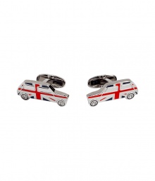 Bring some quirky-cool style to your formal look with these ultra-cool cufflinks from Paul Smith - Miniature car shape with British flag - Pair with a sleek suit and a striped button down Bring some quirky-cool style to your formal look with these ultra-cool cufflinks from Paul Smith - Miniature car shape with British flag - Pair with a sleek suit and a striped button down