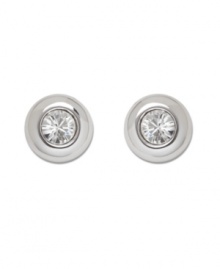 Timeless style with a hint of sparkle. Swarovski's Cindy Pierced Earrings feature sparkling clear crystal solitaire set in silver tone mixed metal. Approximate diameter: 1/4 inch. Timeless style with a hint of sparkle. Swarovski's Cindy Pierced Earrings feature sparkling clear crystal solitaire set in silver tone mixed metal. Approximate diameter: 1/4 inch.