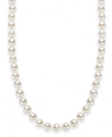 Totally refined. This sophisticated strand highlights cultured freshwater pearls (7-8 mm) with a sterling silver clasp. Approximate length: 18 inches. Totally refined. This sophisticated strand highlights cultured freshwater pearls (7-8 mm) with a sterling silver clasp. Approximate length: 18 inches.