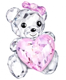 Wearing a pink bow, the Only For Your Kris Bear figurine warms hearts in faceted Swarovski crystal. A cute Valentine's Day or anniversary gift. Wearing a pink bow, the Only For Your Kris Bear figurine warms hearts in faceted Swarovski crystal. A cute Valentine's Day or anniversary gift.