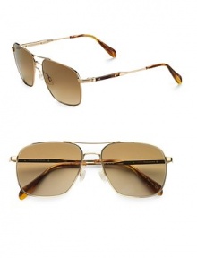 An inspired look designed with '70s style and modified square metal frames. Double-bridge detail Photochromic lenses 100% UV protective Imported An inspired look designed with '70s style and modified square metal frames. Double-bridge detail Photochromic lenses 100% UV protective Imported