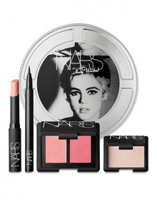 Exploding on the scene like a comet, Edie Sedgwick was the quintessential sixties It Girl and Andy Warhol's most memorable muse. Presented in an authentic 16mm film canister, NARS celebrates Sedgwick's iconic style with superstar essentials. Your world is your screen test. Exploding on the scene like a comet, Edie Sedgwick was the quintessential sixties It Girl and Andy Warhol's most memorable muse. Presented in an authentic 16mm film canister, NARS celebrates Sedgwick's iconic style with superstar essentials. Your world is your screen test.