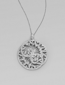 EXCLUSIVELY AT SAKS. A lyrical vine design, delineated in pavé Swarovski crystals, creates this radiant pendant, on a delicate chain. Crystals Rhodium plated Chain length, about 16 with 2 extender Pendant diameter, about 1¾ Lobster clasp Imported EXCLUSIVELY AT SAKS. A lyrical vine design, delineated in pavé Swarovski crystals, creates this radiant pendant, on a delicate chain. Crystals Rhodium plated Chain length, about 16 with 2 extender Pendant diameter, about 1¾ Lobster clasp Imported