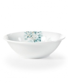 Romance blossoms at tables with the Silk Floral fruit bowl. Modern, fuss-free porcelain from Mikasa bears artsy garden blooms in teal and cream for a look of serene grace and femininity. Romance blossoms at tables with the Silk Floral fruit bowl. Modern, fuss-free porcelain from Mikasa bears artsy garden blooms in teal and cream for a look of serene grace and femininity.