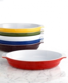 From casseroles to side dishes, this classic piece simplifies the cooking process. This incredibly crafted dish is made from burgundy clay, an exceptional heat conductor that moves effortlessly & elegantly from prep to presentation. A cream-colored interior and rich, painted exterior infuses every meal with French sophistication. 10-year warranty. From casseroles to side dishes, this classic piece simplifies the cooking process. This incredibly crafted dish is made from burgundy clay, an exceptional heat conductor that moves effortlessly & elegantly from prep to presentation. A cream-colored interior and rich, painted exterior infuses every meal with French sophistication. 10-year warranty.