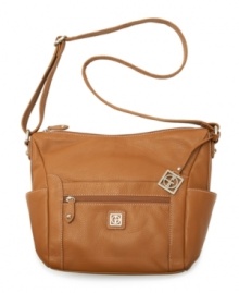 Tired of searching in your handbag when you need something? Giani Bernini's organized hobo looks good and saves the day with plenty of storage pockets and compartments. Tired of searching in your handbag when you need something? Giani Bernini's organized hobo looks good and saves the day with plenty of storage pockets and compartments.