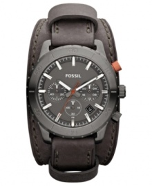 Double down on precise comfort with this chronograph watch from Fossil's Keaton collection.