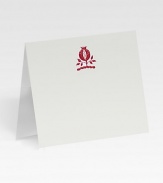 Tented place cards with a classic pomegranate motif engraved in deep red varnish ink.Set of 12About 2.25 X 3.25Hand-engravedMade in USA