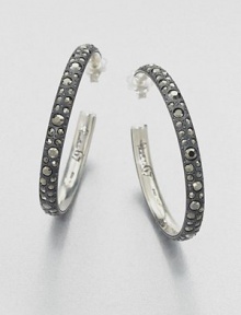 EXCLUSIVELY AT SAKS. From the Gourmette Collection. An artisan, handcrafted, sterling silver hoop encrusted with sparkling marcasite celebrates the founding years of this brand. MarcasiteSterling silverLength, about 1.75Post backMade in Italy EXCLUSIVELY AT SAKS. From the Gourmette Collection. An artisan, handcrafted, sterling silver hoop encrusted with sparkling marcasite celebrates the founding years of this brand. MarcasiteSterling silverLength, about 1.75Post backMade in Italy