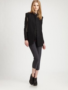 Made from fine, Italian wool with a hint of stretch, this jacket is a timeless must-have.Mandarin collarLong sleevesButton closureWelt pocketsAbout 29 from shoulder to hem80% wool/20% polyamideDry cleanImported of Italian fabric Model shown is 5'10 (177cm) wearing US size 2. Made from fine, Italian wool with a hint of stretch, this jacket is a timeless must-have.Mandarin collarLong sleevesButton closureWelt pocketsAbout 29 from shoulder to hem80% wool/20% polyamideDry cleanImported of Italian fabric Model shown is 5'10 (177cm) wearing US size 2.