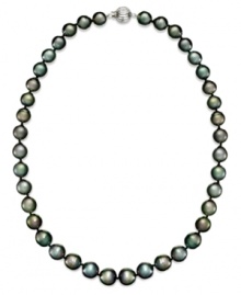 Always elegant and always in style, this illuminating necklace features round Tahitian pearls (9-11mm) and a 14k white gold clasp. Approximate length: 18 inches. Always elegant and always in style, this illuminating necklace features round Tahitian pearls (9-11mm) and a 14k white gold clasp. Approximate length: 18 inches.