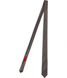 Add instant sophistication to your workweek style with this grey skinny grey silk tie from Hugo - Super skinny style, grey matte silk - Pair with a suit and a colorful button down Add instant sophistication to your workweek style with this grey skinny grey silk tie from Hugo - Super skinny style, grey matte silk - Pair with a suit and a colorful button down