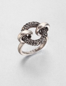 A sparkling design with modern appeal. Glass stonesSilver oxide-finished brassImported A sparkling design with modern appeal. Glass stonesSilver oxide-finished brassImported