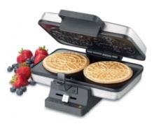Make pizzelles and cannoli in minutes with this handy Cuisinart Pizzelle Press. The brushed stainless steel press makes two 4-inch pizzelles at once. Adjust cooking time with the 5-setting browning control and keep track of your creations with the ready to bake and ready to eat indicator lights. Nonstick plates wipe clean in seconds; Lockdown lid guarantees even browning on both sides; Unit stands up for compact storage; Includes cord storage. Limited 3 year warranty. Model WM-PZ2. Make pizzelles and cannoli in minutes with this handy Cuisinart Pizzelle Press. The brushed stainless steel press makes two 4-inch pizzelles at once. Adjust cooking time with the 5-setting browning control and keep track of your creations with the ready to bake and ready to eat indicator lights. Nonstick plates wipe clean in seconds; Lockdown lid guarantees even browning on both sides; Unit stands up for compact storage; Includes cord storage. Limited 3 year warranty. Model WM-PZ2.