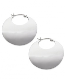 A chic and circular notion. This pair of earrings from Touch of Silver is crafted in silver-plated brass for postmodern appeal. Approximate length: 1-1/5 inches. Approximate width, 1-3/8 inches. A chic and circular notion. This pair of earrings from Touch of Silver is crafted in silver-plated brass for postmodern appeal. Approximate length: 1-1/5 inches. Approximate width, 1-3/8 inches.